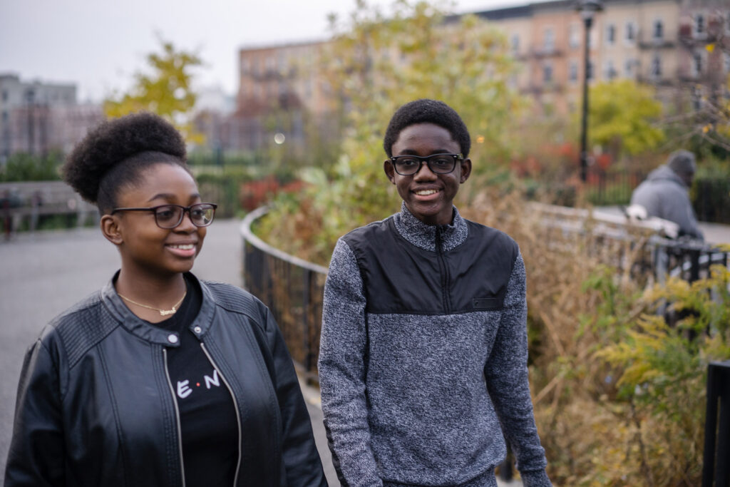 Sarah and Akeem, going for a walk