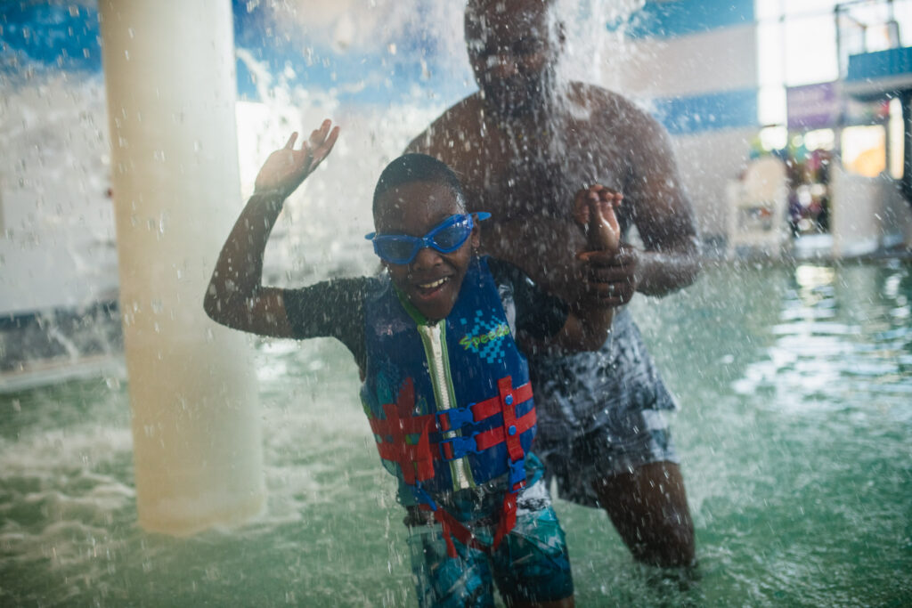 Swimming is a favorite activity.