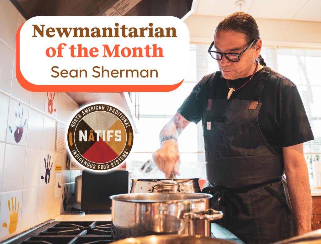 NATIFS founder Sean Sherman preparing food