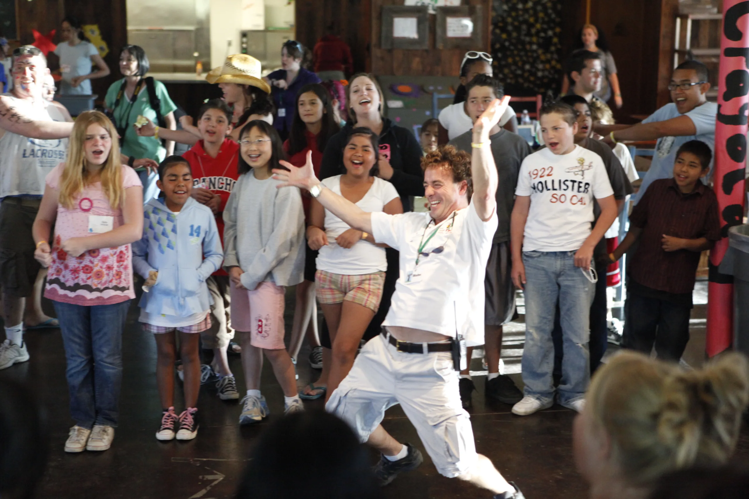Blake Maher dancing at camp