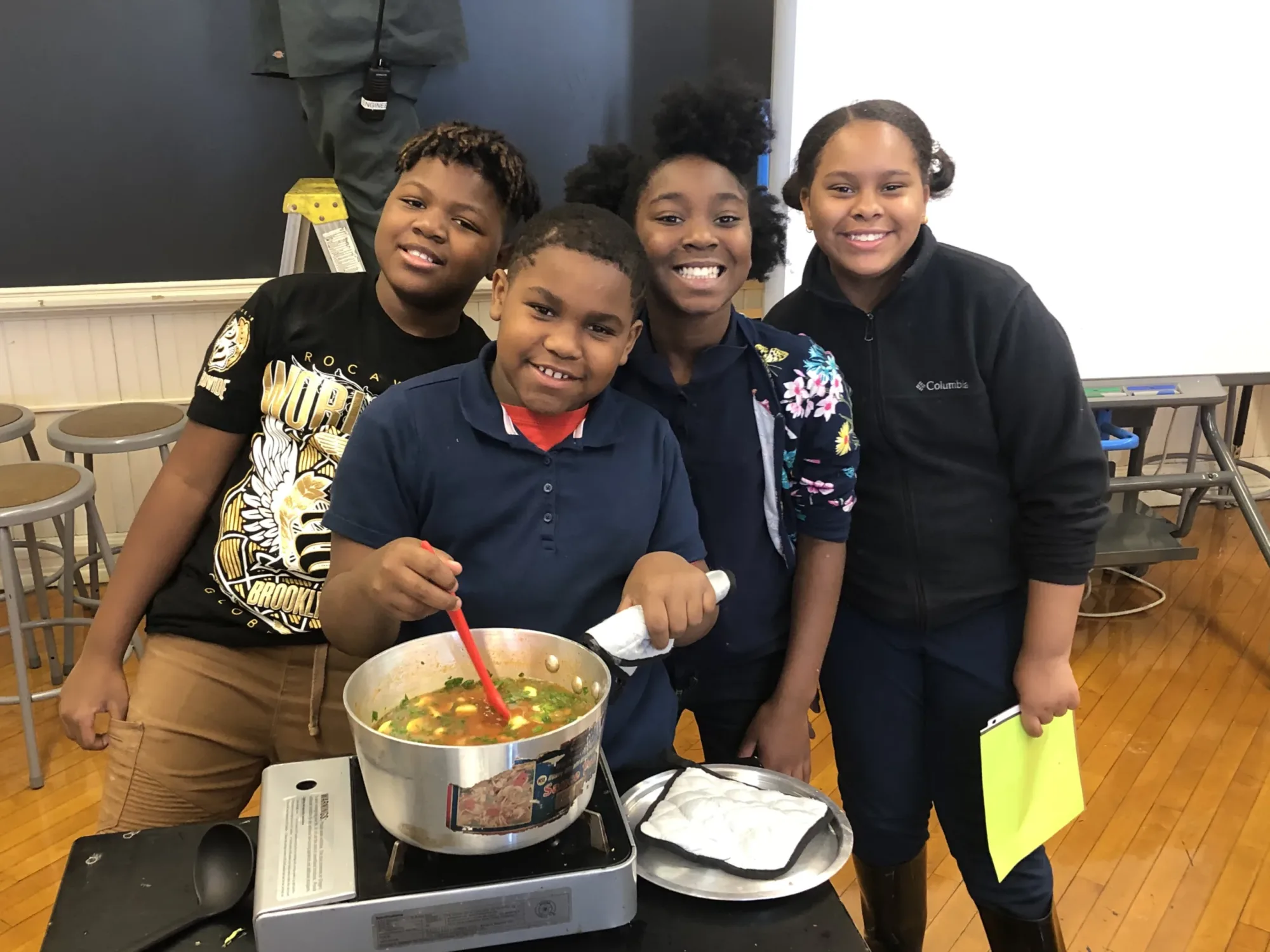 FoodRight Students Cooking Soup